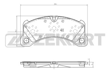 ZEKKERT bs2459 -  Комплект тормозных колодок, дисковый тормоз