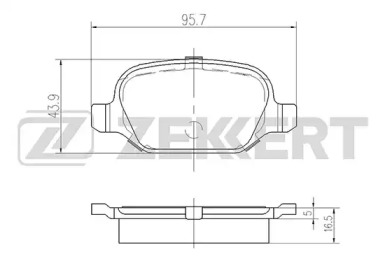ZEKKERT bs2464 -  Комплект тормозных колодок, дисковый тормоз