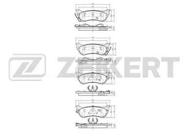 ZEKKERT bs2468 -  Комплект тормозных колодок, дисковый тормоз