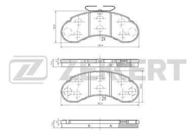 ZEKKERT bs2516 -  Колодки тормозные дисковые передние, комплект