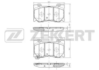 ZEKKERT bs2517 -  Комплект тормозных колодок, дисковый тормоз