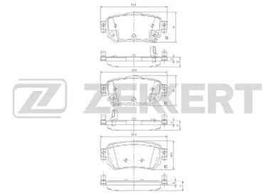 ZEKKERT bs2524 -  Комплект тормозных колодок, дисковый тормоз