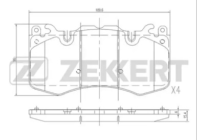ZEKKERT bs2530 -  Комплект тормозных колодок, дисковый тормоз