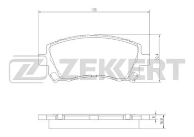ZEKKERT bs2580 -  Комплект тормозных колодок, дисковый тормоз