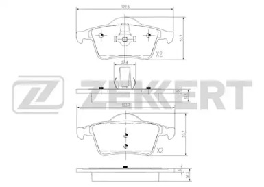 ZEKKERT bs2759 -  Комплект тормозных колодок, дисковый тормоз