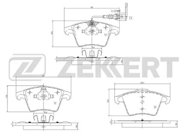 ZEKKERT bs2797 -  Комплект тормозных колодок, дисковый тормоз