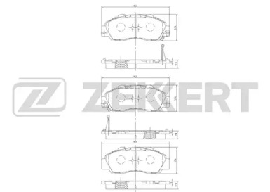 ZEKKERT bs2803 -  Комплект тормозных колодок, дисковый тормоз