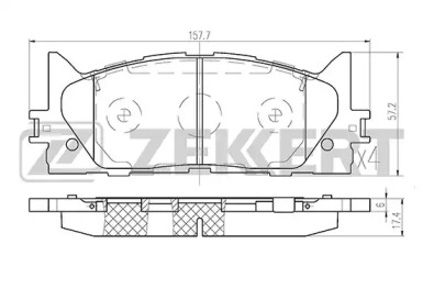 ZEKKERT bs2804 -  Комплект тормозных колодок, дисковый тормоз
