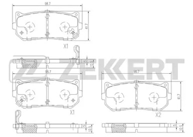 ZEKKERT bs2809 -  Комплект тормозных колодок, дисковый тормоз
