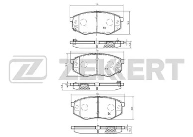 ZEKKERT bs2815 -  Колодки тормозные дисковые передние, комплект