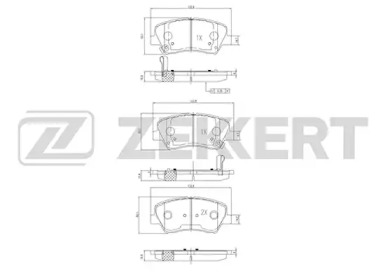 ZEKKERT bs2817 -  Комплект тормозных колодок, дисковый тормоз