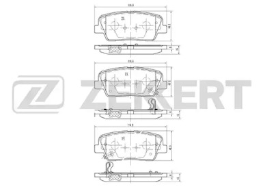 ZEKKERT bs2818 -  Комплект тормозных колодок, дисковый тормоз