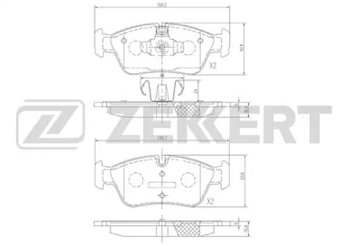 ZEKKERT bs2828 -  Комплект тормозных колодок, дисковый тормоз