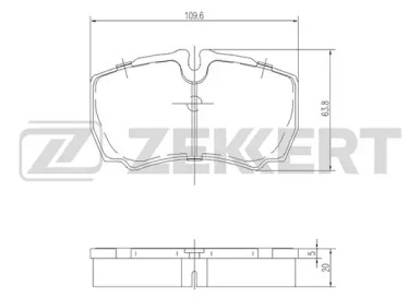 ZEKKERT bs2842 -  Комплект тормозных колодок, дисковый тормоз