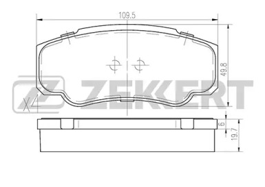 ZEKKERT bs2843 -  Колодки тормозные дисковые задниеие, комплект