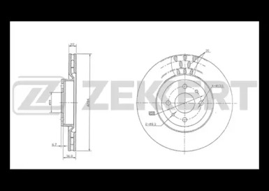 ZEKKERT bs5011 -  Диск тормозной передний вентилируемый