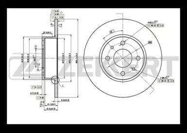 ZEKKERT bs5013 -  Диск тормозной задний