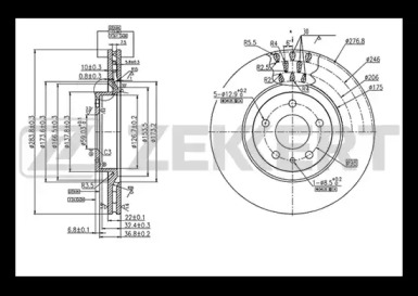 ZEKKERT bs5014 -  Тормозной диск