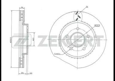 ZEKKERT bs5023 -  Тормозной диск