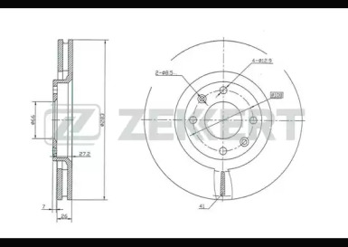 ZEKKERT bs5024 -  Тормозной диск