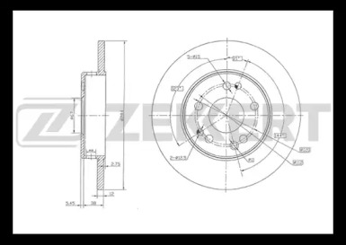 ZEKKERT bs5026 -  Диск тормозной передний