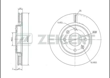 ZEKKERT bs5028 -  Тормозной диск