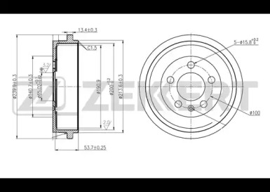 ZEKKERT bs5029 -  Барабан торм. зад