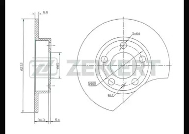 ZEKKERT bs5032 -  Тормозной диск