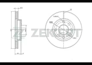 ZEKKERT bs5034 -  Тормозной диск