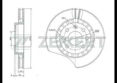 ZEKKERT bs5035 -  Диск тормозной