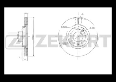ZEKKERT bs5038 -  Тормозной диск