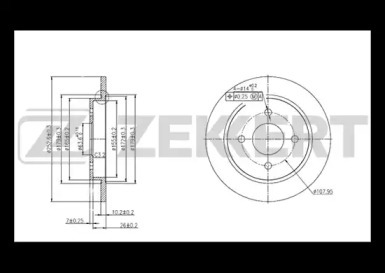 ZEKKERT bs5040 -  Диск тормозной