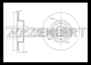 ZEKKERT bs5042 -  Диск тормозной задний