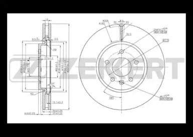 ZEKKERT bs5049 -  Диск тормозной передний