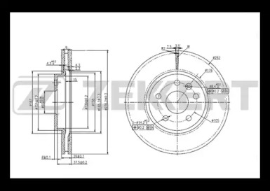 ZEKKERT bs5050 -  Диск торм. перед