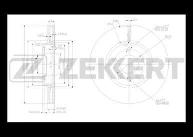 ZEKKERT bs5051 -  Диск тормозной передний вентилируемый