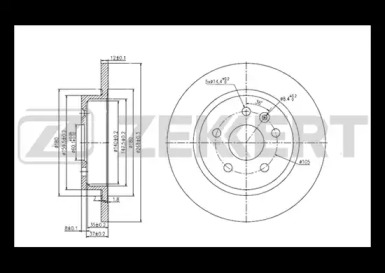 ZEKKERT bs5052 -  Диск тормозной задний
