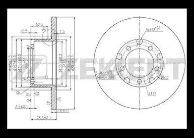 ZEKKERT bs5055 -  Тормозной диск