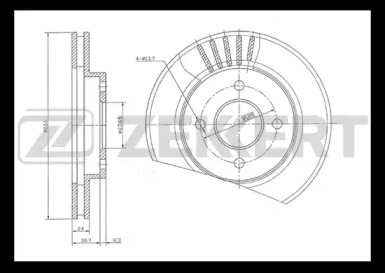 ZEKKERT bs5057 -  Диск. торм. перед.