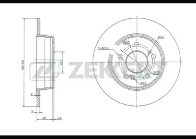ZEKKERT bs5062 -  Диск тормозной