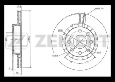 ZEKKERT bs5063 -  Тормозной диск