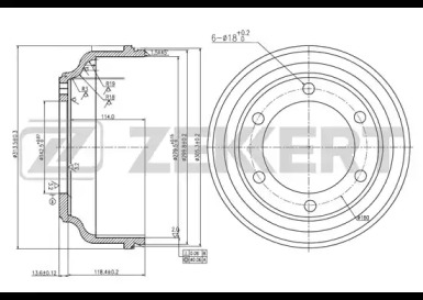 ZEKKERT bs5064 -  Тормозной барабан