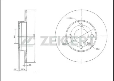 ZEKKERT bs5068 -  Тормозной диск