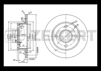 ZEKKERT bs5072 -  Тормозной диск