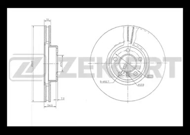 ZEKKERT bs5074 -  Тормозной диск