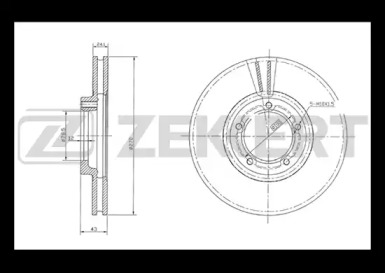 ZEKKERT bs5075 -  Тормозной диск
