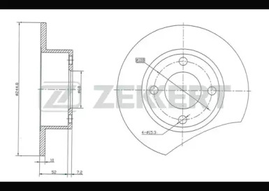 ZEKKERT bs5076 -  Диск тормозной задний