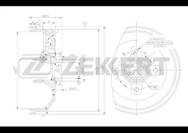 ZEKKERT bs5079 -  Тормозной барабан