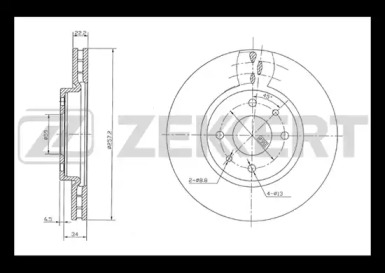 ZEKKERT bs5086 -  Тормозной диск