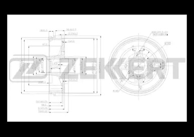 ZEKKERT bs5090 -  Барабан торм. зад